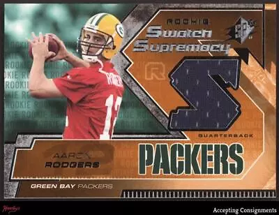 2005 SPx Rookie Swatch Supremacy #RSAR Aaron Rodgers RC GAME-USED JERSEY RELIC • $6.50