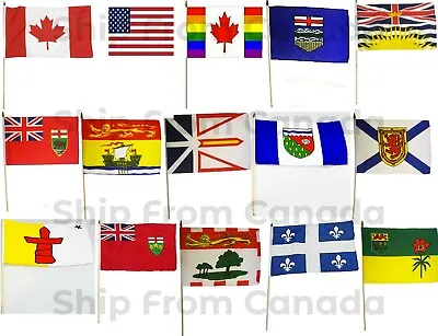 $1.49 • Buy Small Country Handheld Stick Table Desk Flags 4 X6  - 10X15cm - 10  Plastic Pole