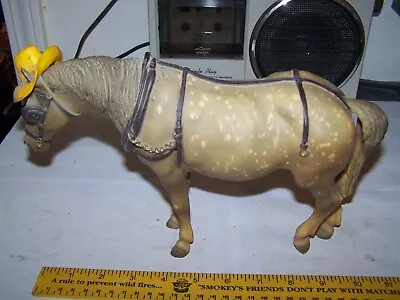 Vintage Breyer Horse Dapple Gray Old Timer W/ Hat Harnass And Blinders • $100