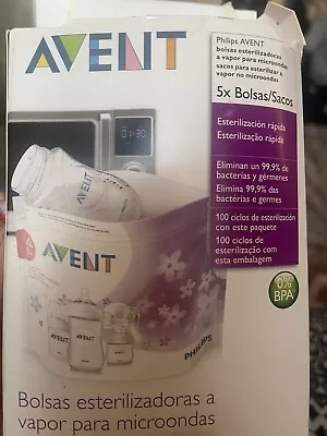 Philips AVENT Microwave Steam Steriliser Bags Pack Of 9Baby Bottle Reuseable Bag • £6.99