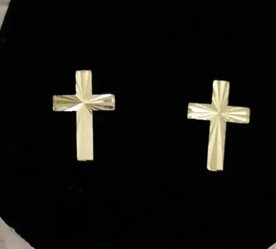 Men S Women S Vintage Signed 9ct Gold Cross Earrings • £60