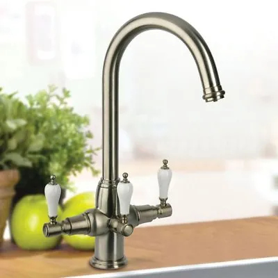 Astini Kelda Brushed 3 Way Ambient & Water Filter Kitchen Sink Mixer Tap • £263.99