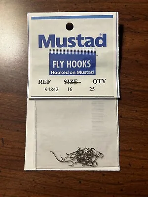 Mustad Fly Tying Hooks 94842 #16 Qty. 25 • $5.75