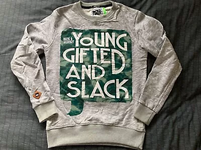 Beck & Hersey Grey Camo Sweatshirt Size Small • £8.50