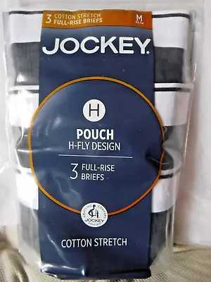 Jockey Pouch H Fly Design 3 Men's Full Rise Briefs M Black H Fly 1145 Medium • $20.23