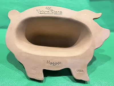 Haeger Natural Stone Pig-Shaped Microwave Bacon Cooker Rack USA • $16.99