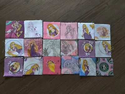 Tangled Rapunzel Disney Princess 2.5 Inch Squares Scraps Quilting Sewing Fabric • $9.99