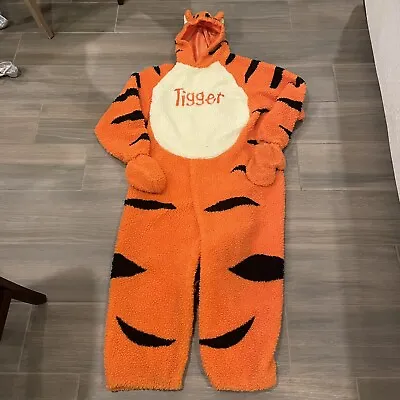 $54.95 • Buy Disney Store Deluxe Halloween Costume Pooh Adult Sz M Plush Zip Up Tigger Tiger
