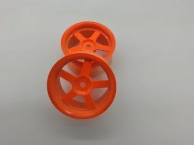 RC 1/10th Scale 5 Spoke Orange Wheels For Tamiya Etc Pack 4 • £11.15