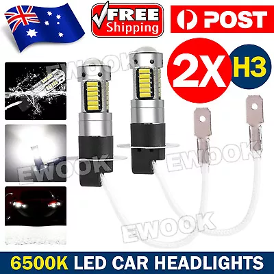 2x H3 LED HEADLIGHT FOG DRIVING LIGHT BULBS CAR LAMP GLOBES 6500K • $8.45