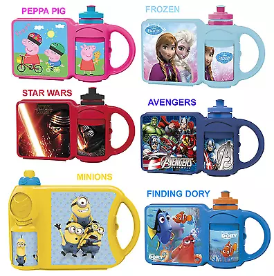 Character Lunch Box And Sports Drink Bottle Set School Lunch Picnic • £6.98