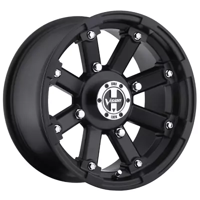 Vision ATV 12x7 Wheel Matte Black 393 Lock Out UTV 4x115 +2.5mm Aluminum Rim • $102.99