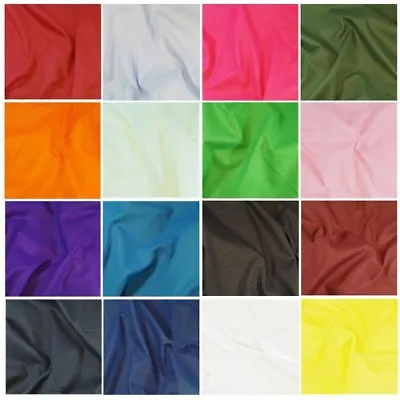 240cm Wide Plain Coloured Sheeting Fabric Plain Bed Extra Wide Cotton Polyester • £4.25