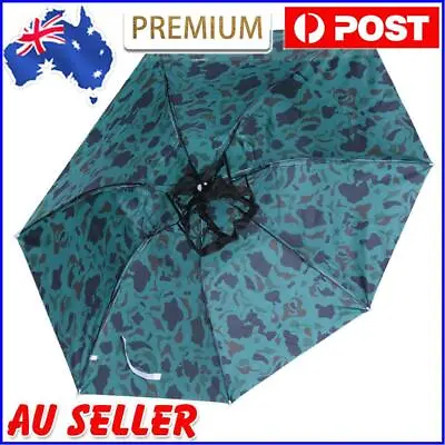 $14.89 • Buy Head Umbrella Anti-UV Anti-Rain Outdoor Fishing Umbrella Hat(Camouflage) AU