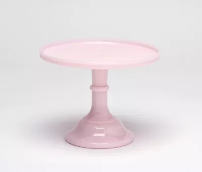 Mosser Glass USA Vintage Style Cake Stand Crown Tuscan Pink 9 Inch • $76.95