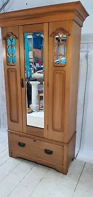 Vintage Wardrobe  Mirror Door Wardrobe With Drawer • £25