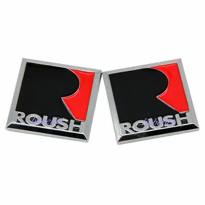 2X 3D SQUARE R Roush Emblem Side Fender Body Badge Sticker For Mustang Shelby • $12.86