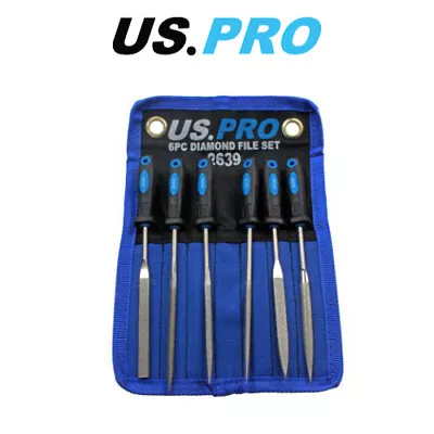 US PRO 6pc Diamond File Set 175mm 2639 • £7.23