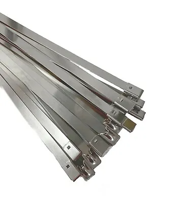 £3.52 • Buy Strong Stainless Steel Marine Grade Metal Cable Ties Zip Tie Wraps Exhaust X10