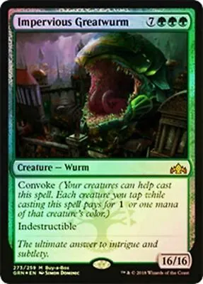 FOIL Impervious Greatwurm ~ Buy A Box Guilds Of Ravnica [ NM ] [ Magic MTG ] • £3.48