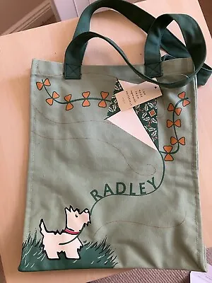 £4.27 • Buy Radley Canvas Shopping Bag New With Tags /bagged Green Recycled Materials