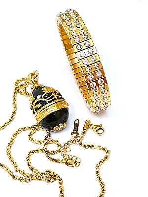 Imperial Fabergé Jewelry Faberge Egg Pendant Bracelet Style Mother Inlaw Gift • $99