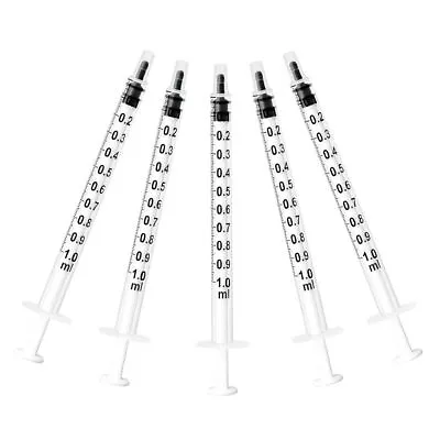 100PCS 1ml/cc Plastic Syringe Small Syringe  Oil Or Glue Applicator • $23.51