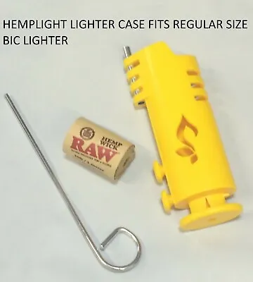 $9.88 • Buy Original HEMPLIGHT Lighter Case + RAW 10' HEMP WICK And A HANDY METAL POKER