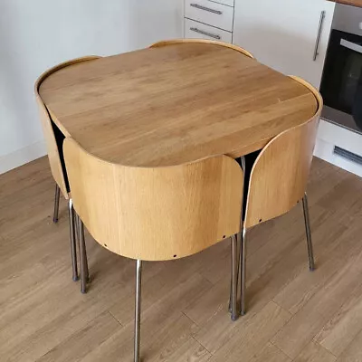IKEA FUSION Vintage Dining Table With 4 Chairs - Light Oak (Used) • £37