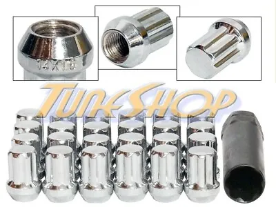 24 Duplex 7 Spline Wheel Lock Lug Nuts Key 14x1.5 M14 1.5 Acorn Close End Chrome • $24.95