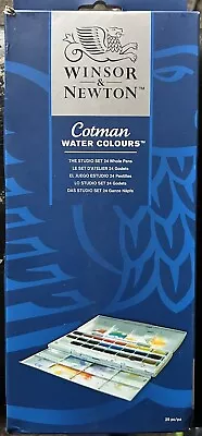 Winsor & Newton Cotman Water Colour Studio Paint Set Of 24 Assorted OL 80658 • £21