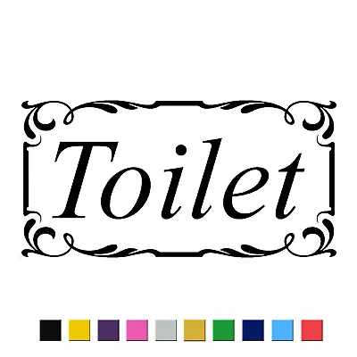 £1.99 • Buy Toilet Door Sign Vinyl Sticker, Decal BathRoom WC Self Adhesive Wall Art Decal