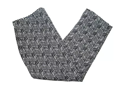 Chico's Tribal Chevron Print Side Zip Crops Pants Women's Size 0 Small 4 Black • $19