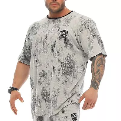 BGSM SPORTSWEAR Ragtop Rag  Gym Shirt T-Shirt Bodybuilding 3334-GREYcamouflage • £52.91