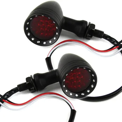 Motorcycle LED Bullet Stop Brake Running Turn Signal Tail Light For Harley Dyna • $23.11