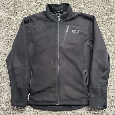 Mountain Hardwear Mens Full Zip Lined Fleece Jacket Black Hiking (see Flaw) 2XL • $22.49