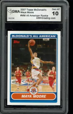 2007 Maya Moore Topps Mcdonald's Rookie Gem Mint 10 #MM • $49.49