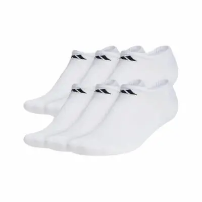 Adidas Athletic Climalite Cushioned No Show Socks (6 Pairs) - One Size - White • $42.95