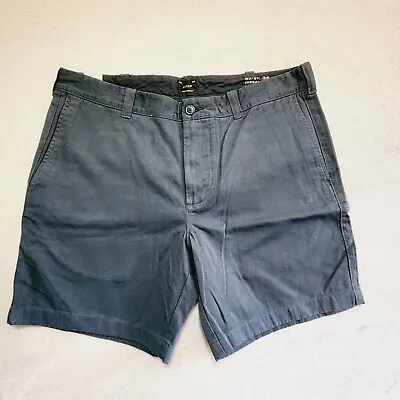 J. Crew Chino Shorts Men's 34 X 7 Navy Blue Flat Front Cotton Casual Travel • $17.98