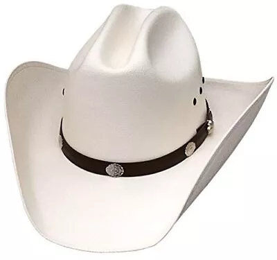 Child Straw Cowboy Hat With Silver Conchos White Size 6 3/4-7 1/8 -... • $24