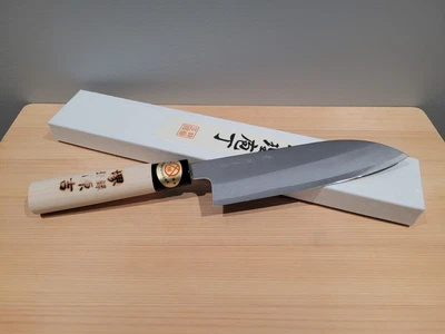 $135 • Buy SAKAI GENKICHI Japanese Santoku Knife Carbon Steel Sanmai Blade 180mm AU Stock 