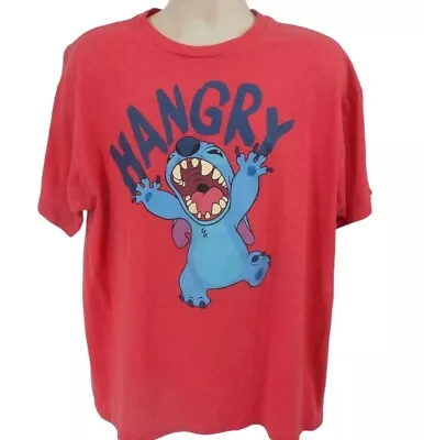 Disney Hangry Stitch Heather Red T-Shirt XL • $9