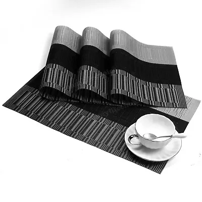 4X PVC Insulation Bowl Tableware Placemats Place Mat Coasters Dining  Washable • $22.99