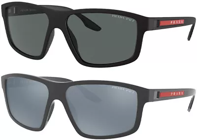 $159.83 • Buy Prada Linea Rossa Men's Polarized Rubber Square Sunglasses - PS02XS - Italy