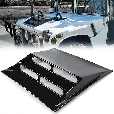 Black Stainless Steel Front Upper Hood Scoop Vent Cold Air Flow For Hummer H1 • $153.15