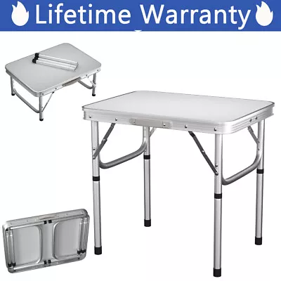 New Folding Camping Table Aluminium Picnic Portable Adjustable Party Bbq Outdoor • £18.50