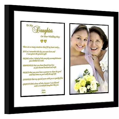 Daughter Wedding Keepsake From Mother Touching Poem From Mom In 8x10 Matted ... • £59.28