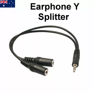 20cm AUX 3.5mm Male To Female X2 Y Splitter Adapter (FS46) Headphone Cable • $3.99