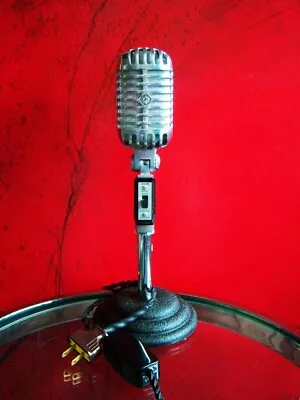 Vintage 1960's Shure 55SW Dynamic Microphone Custom LED Lamp Light Elvis # 1 55S • $415