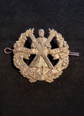 Vintage Liverpool Scottish Cameron Highlanders Metal Cap Badge British Military • £12